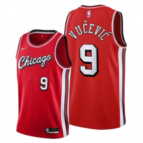 Camiseta Hombre Chicago Bulls Nikola Vucevic 9 Nike 2021-22 City Edition Throwback Swingman